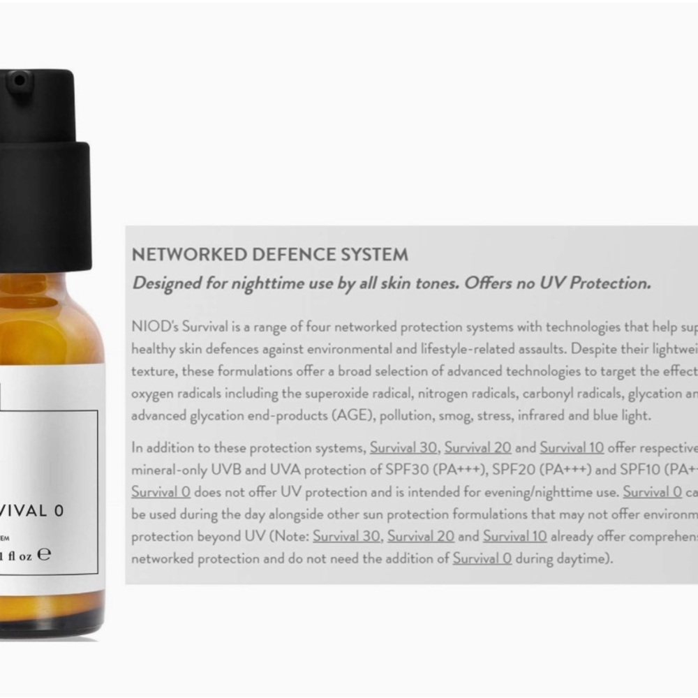NEW IN BOX. NIOD brand survival antioxidant serum